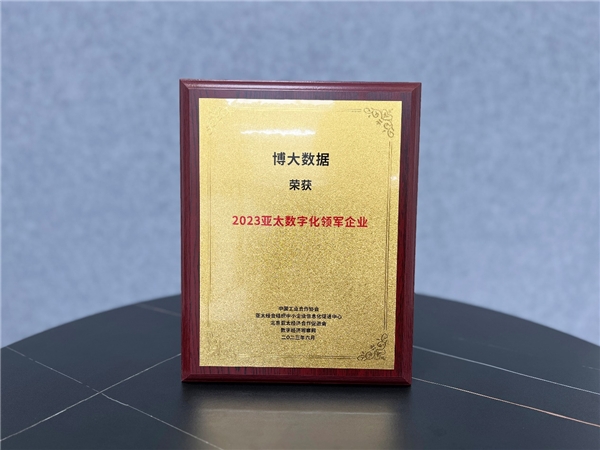 博大数据荣膺2023亚太数字化优秀成果双料大奖